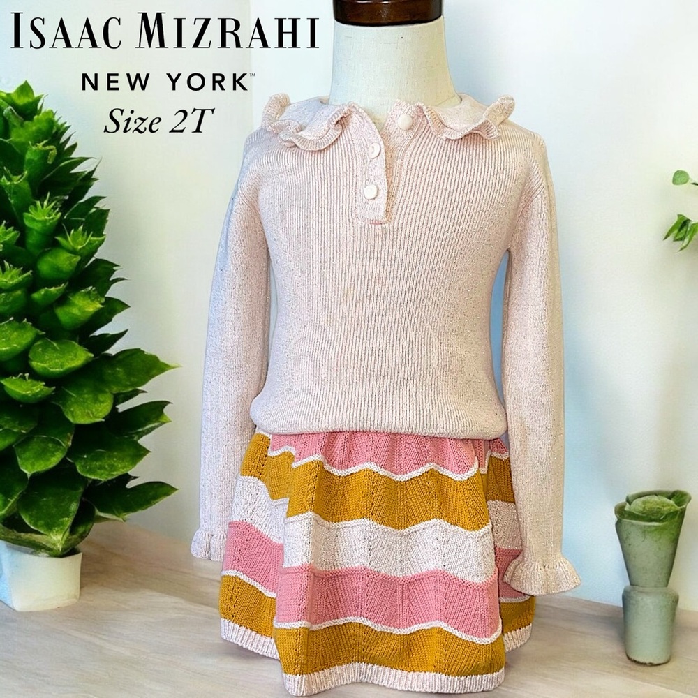 Isaac Mizrahi Toddler Girls Jacquard Sweater Skirt Set
